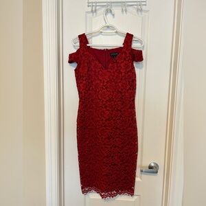 Enfocus Studio Red Lace Dress
